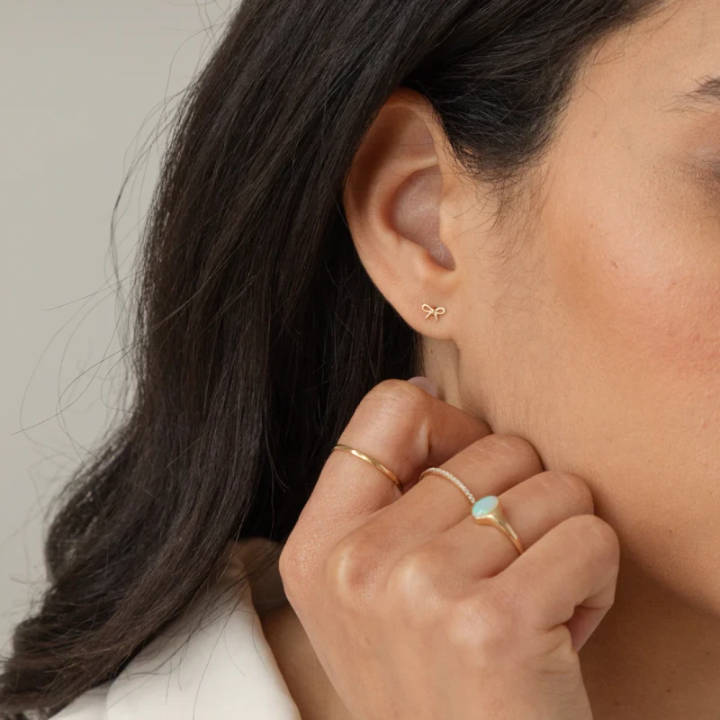 Tiny Bow Stud Earrings 6