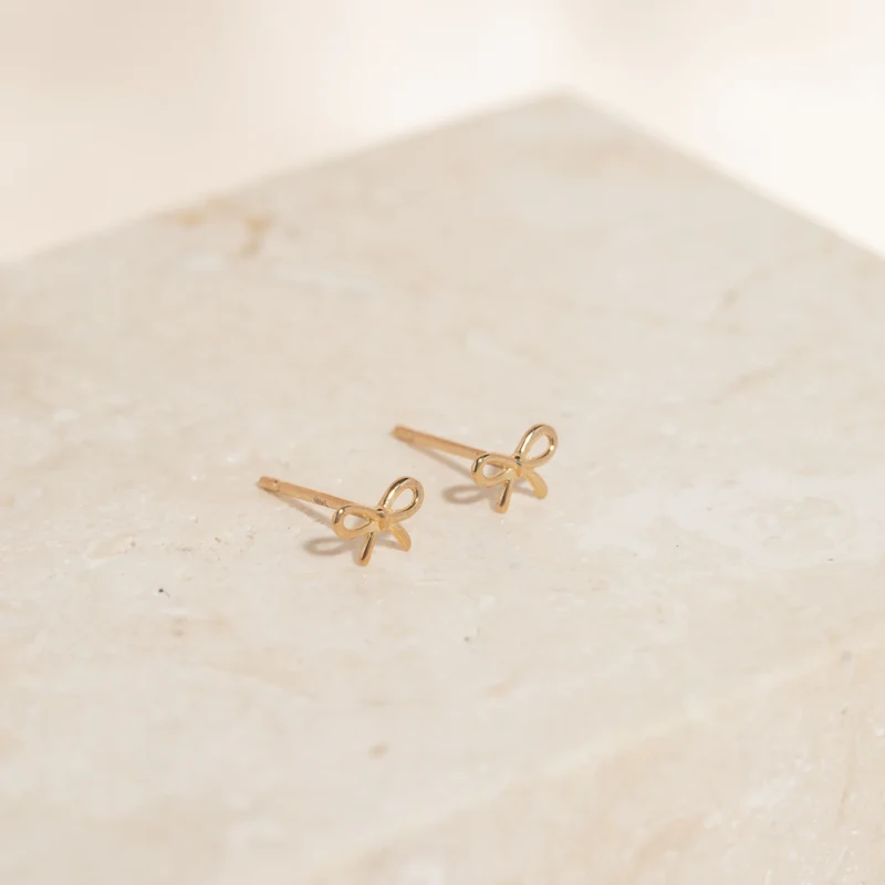 Tiny Bow Stud Earrings 8
