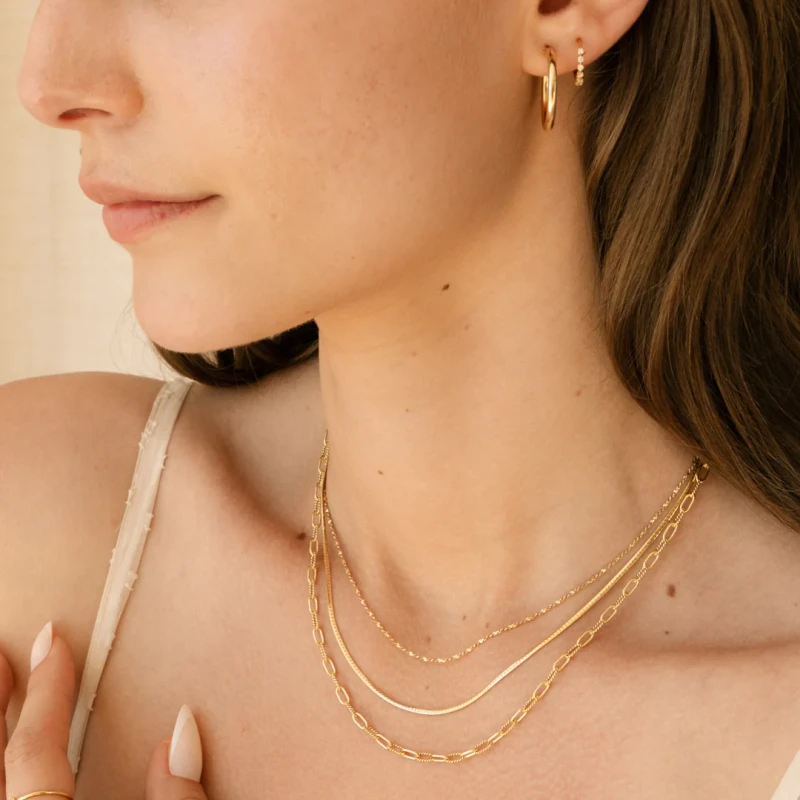 Twisted Paperclip Chain Necklace 5