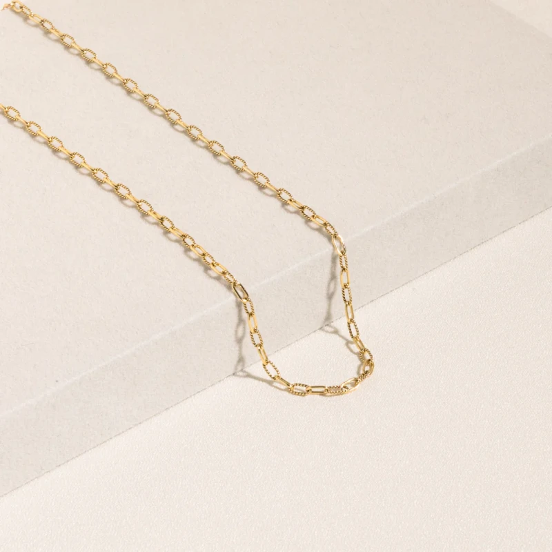 Twisted Paperclip Chain Necklace 6