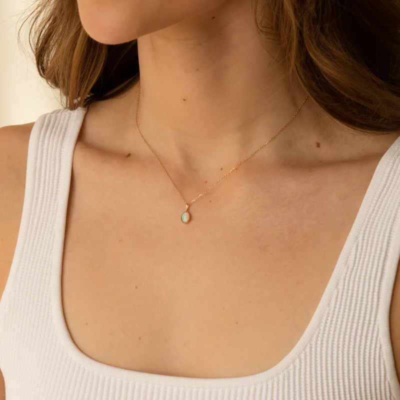 Oval Opal Necklace 2
