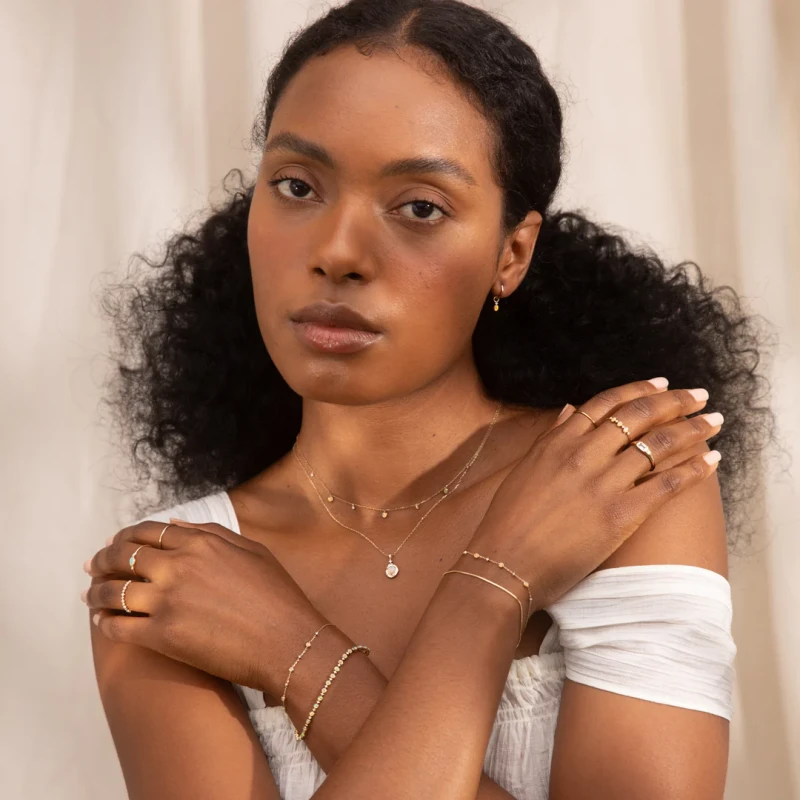 Opal + Diamond Station Necklace - Reversible 6