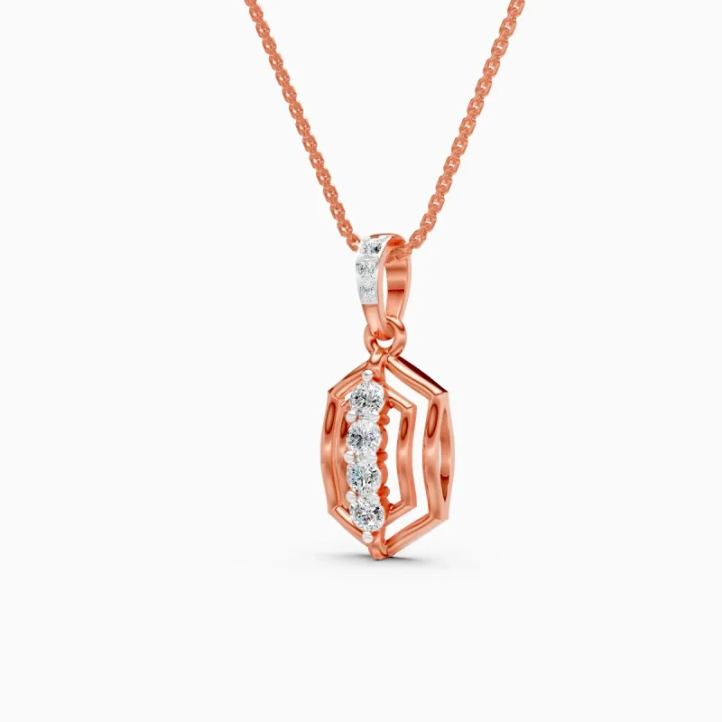 9kt Diamond Frame Pendant 5
