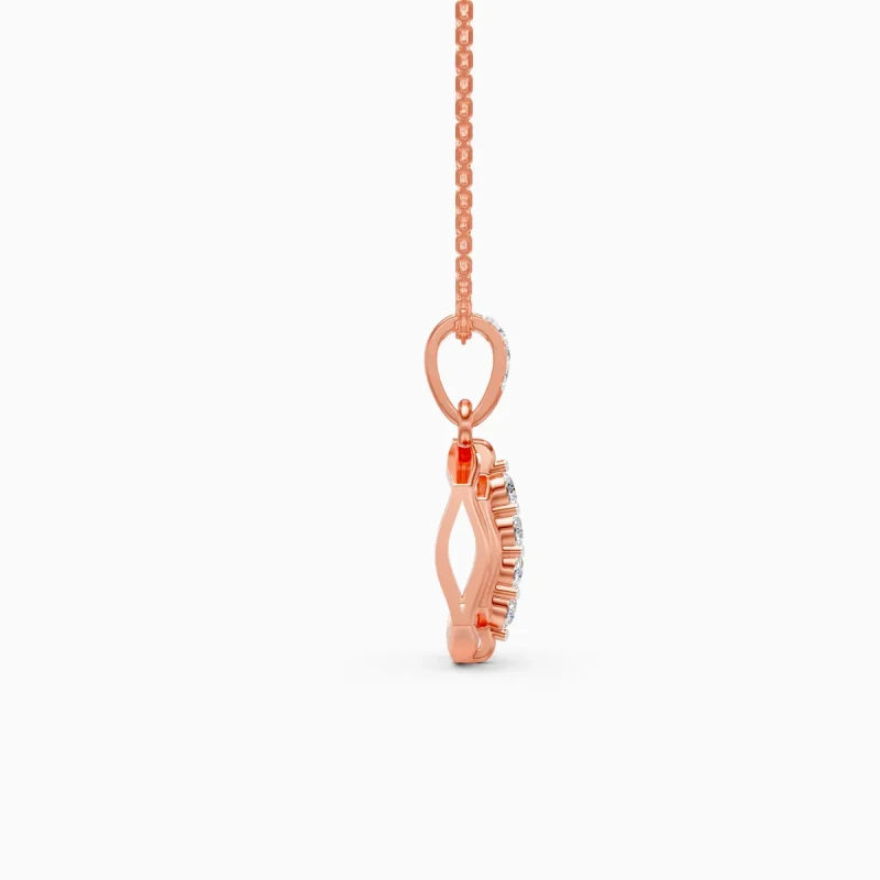 9kt Diamond Frame Pendant 7