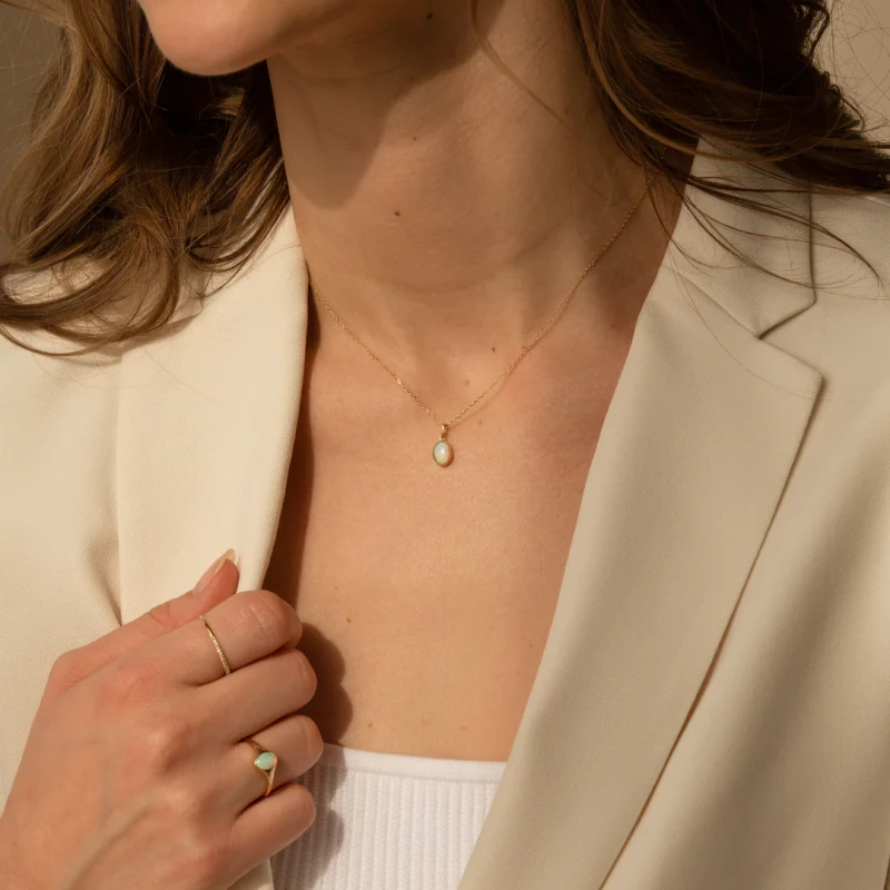 Oval Opal Necklace 6